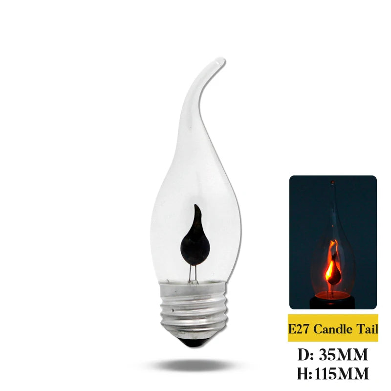 Vintage LED Flame Effect Candle Bulb - Lumiglo