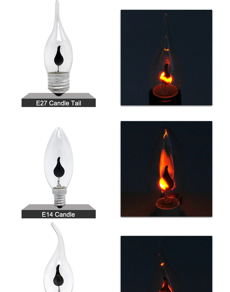 Vintage LED Flame Effect Candle Bulb - Lumiglo