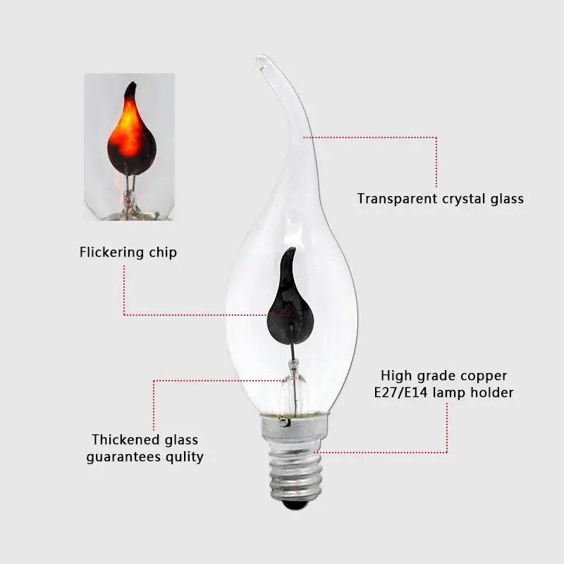 Vintage LED Flame Effect Candle Bulb - Lumiglo