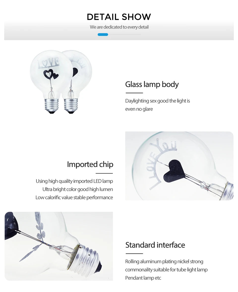 Romantic Filament Bulb – Love in Every Glow - Lumiglo