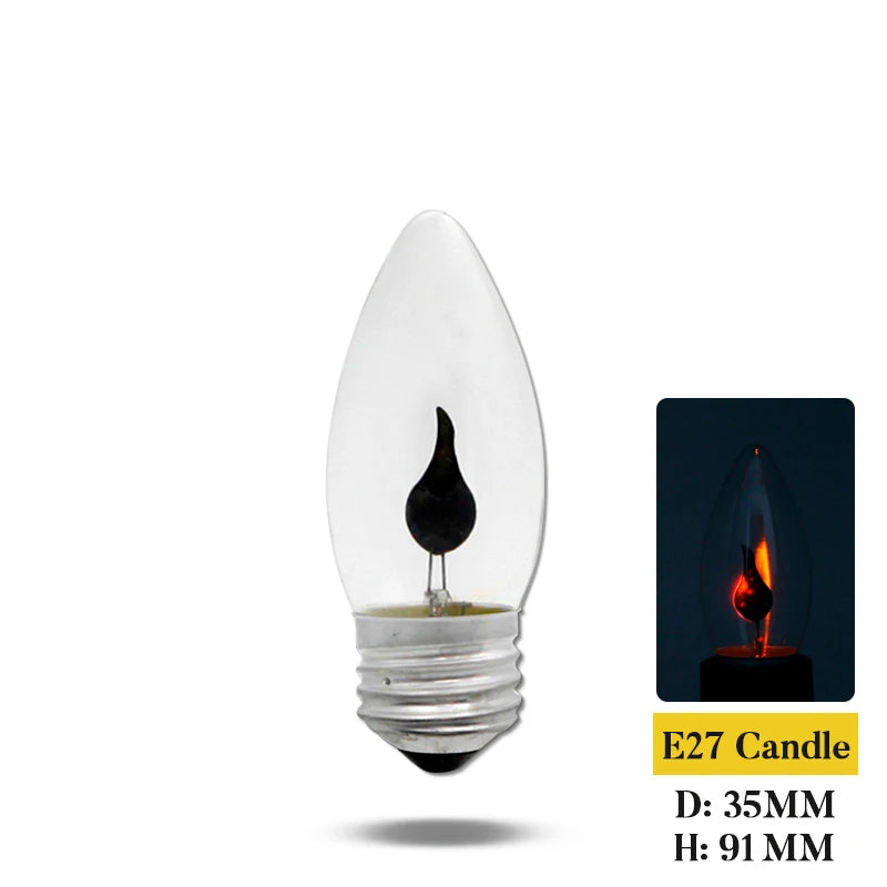 Vintage LED Flame Effect Candle Bulb - Lumiglo