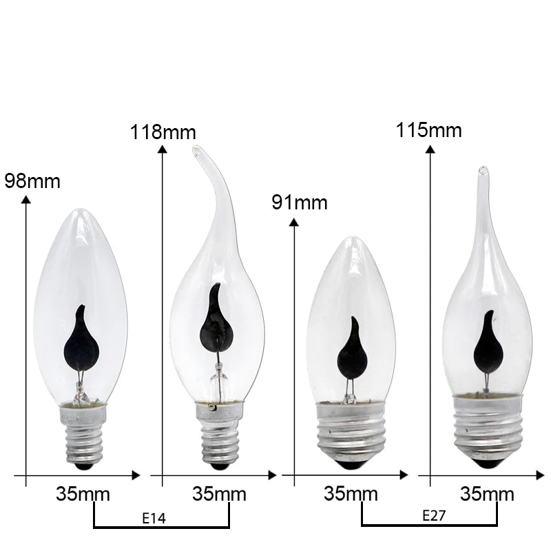 Vintage LED Flame Effect Candle Bulb - Lumiglo