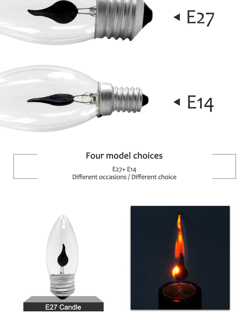 Vintage LED Flame Effect Candle Bulb - Lumiglo