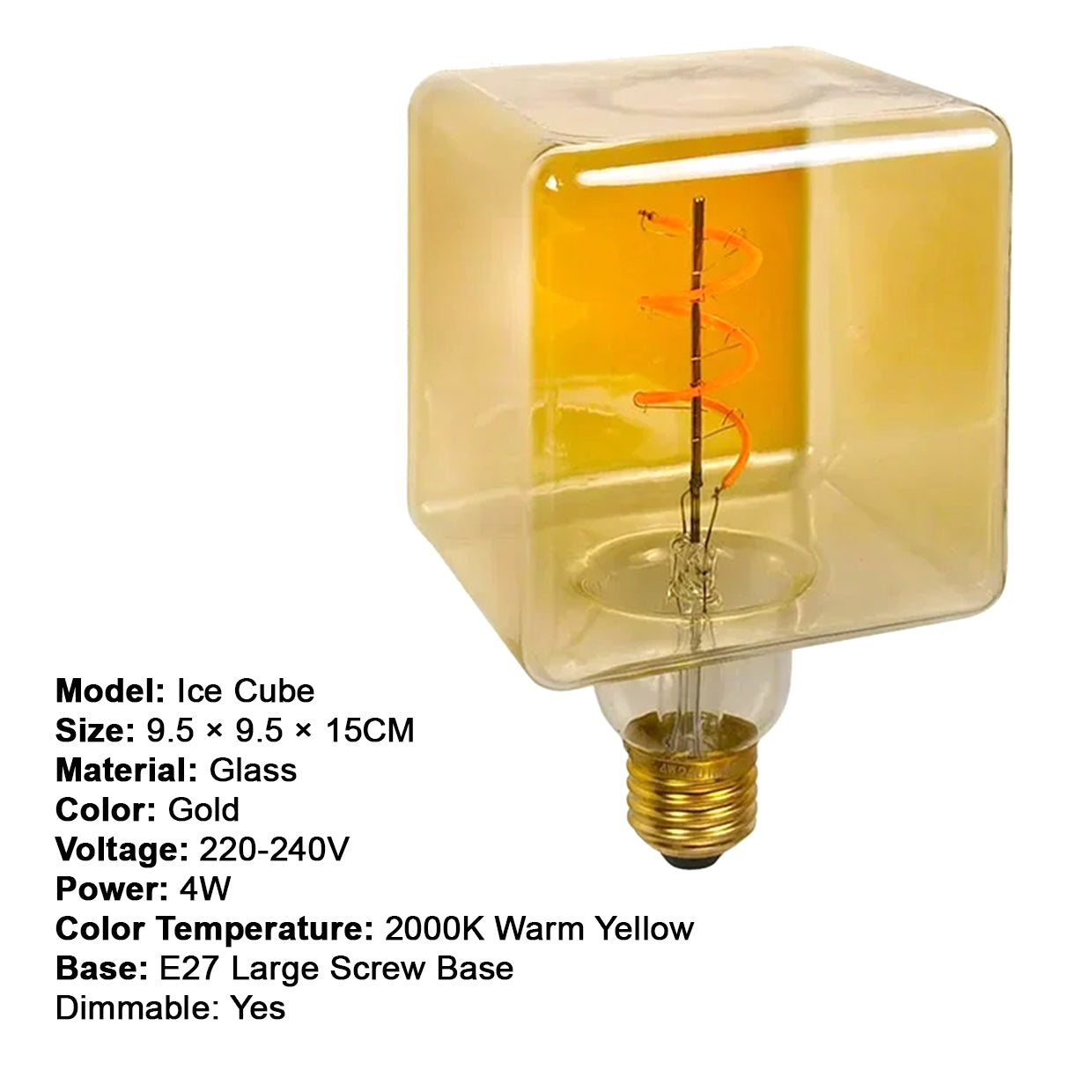 LED Ice Cube Filament Bulb [Dimmable] - Lumiglo