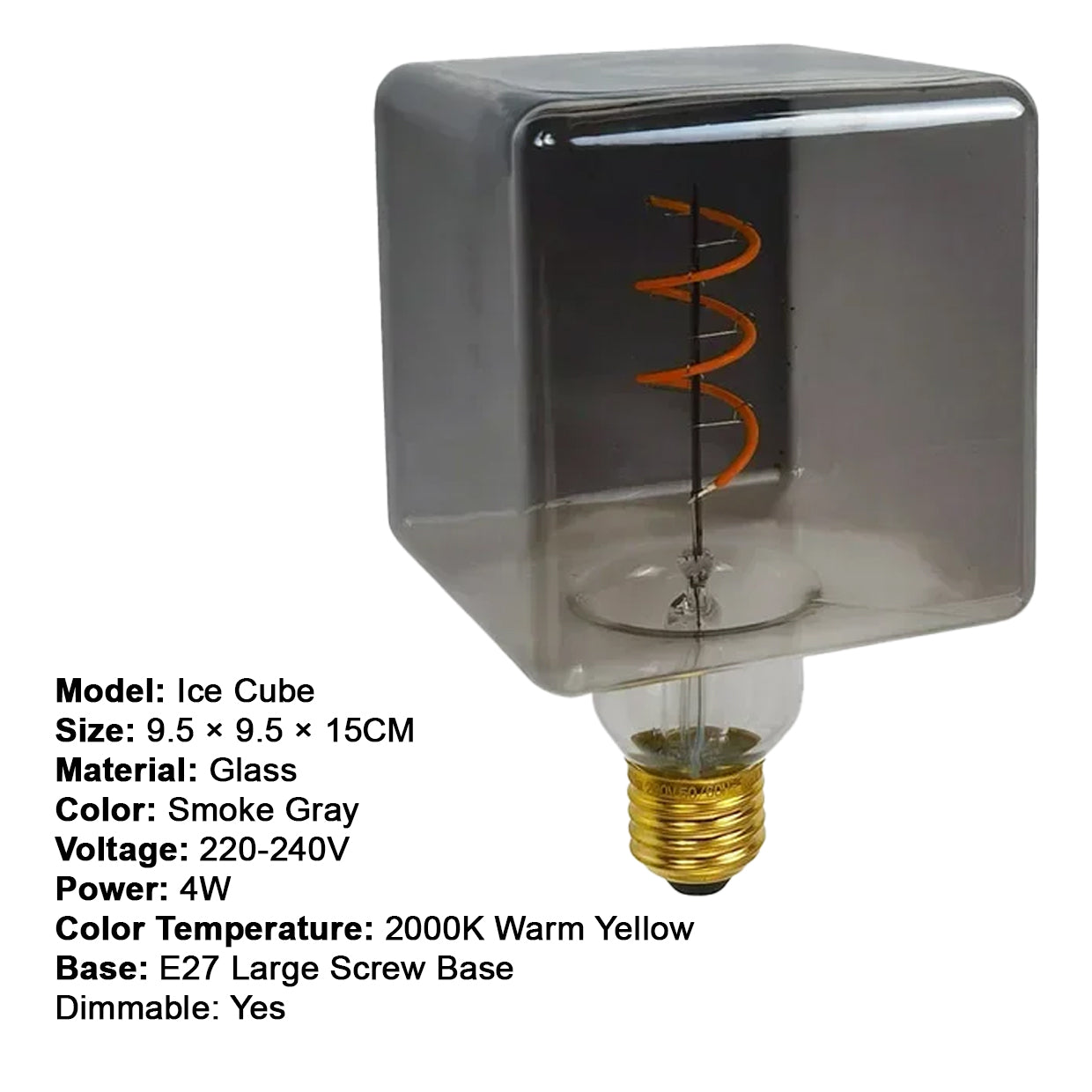 LED Ice Cube Filament Bulb [Dimmable] - Lumiglo