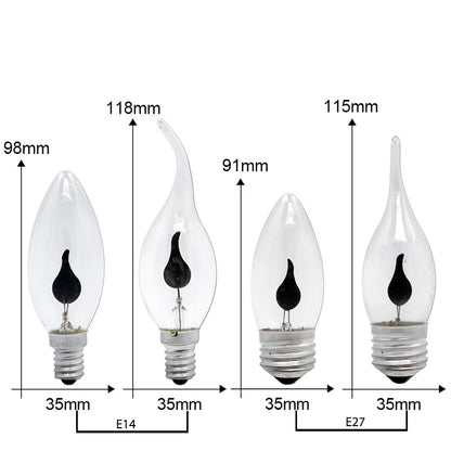Vintage LED Flame Effect Candle Bulb - Lumiglo